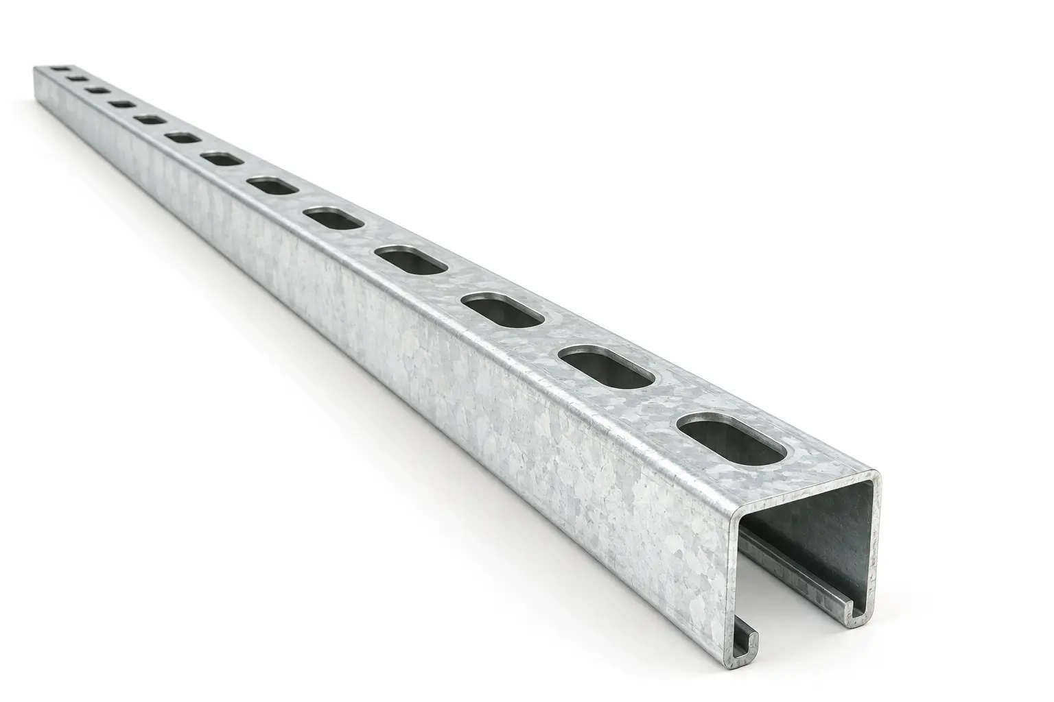 Full depth galvanized strut channel